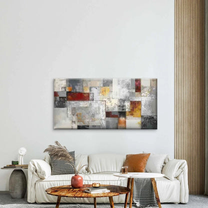 Abstract Design Trendy Colors Wall Art Canvas Office Home Room Framed 120x60cm - Bella Home Decor