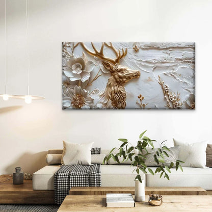 Nature’s Gilded Grace Wall Art Canvas Office Home Room Framed 120x60cm - Bella Home Decor