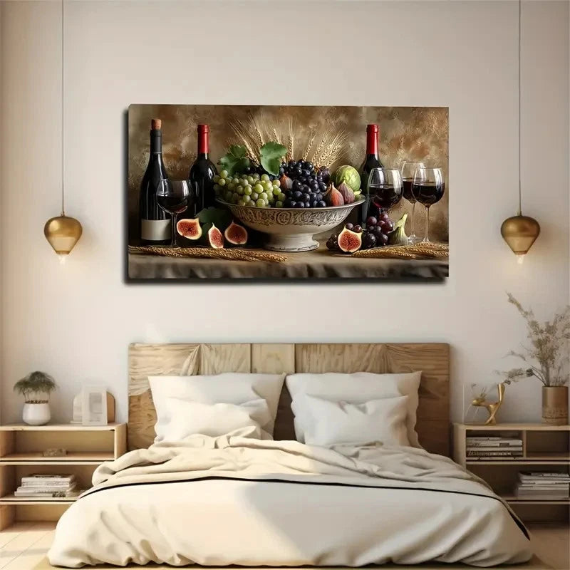 Three Bottles Of Red Wine Wall Art Canvas Office Home Room Framed 120x60cm