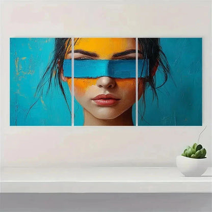3pcs Woman Painting Original Artwork FI  Wall Art Set Canvas Framed 40x60cm - High Quality Print 100% Australian Made Wall Canvas Ready to Hang