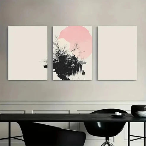 3pcs Gentle Hum of Nature's Heartbeat Wall Art Set Canvas Unframed - High Quality Print 100% Australian Made Wall Canvas - Bella Home Decor