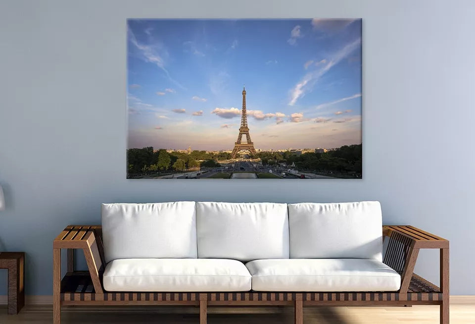 Vibrant Eiffel Tower At Sunset Wall Art Decor 100% Australian Made - Bella Home Decor