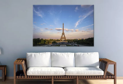 Vibrant Eiffel Tower At Sunset Wall Art Decor 100% Australian Made - Bella Home Decor