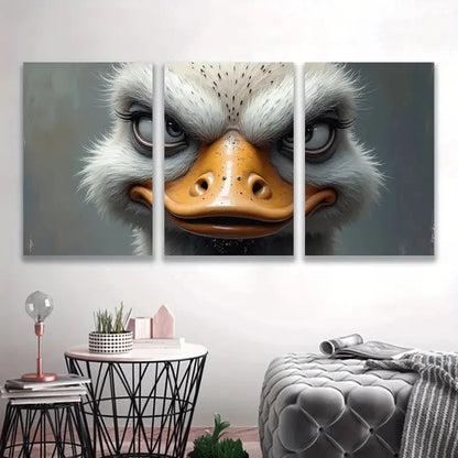 3pcs Closure of Ostrich Painting  Wall Art Set Canvas Framed 60x90cm - High Quality Print 100% Australian Made Wall Canvas Ready to Hang - Bella Home Decor