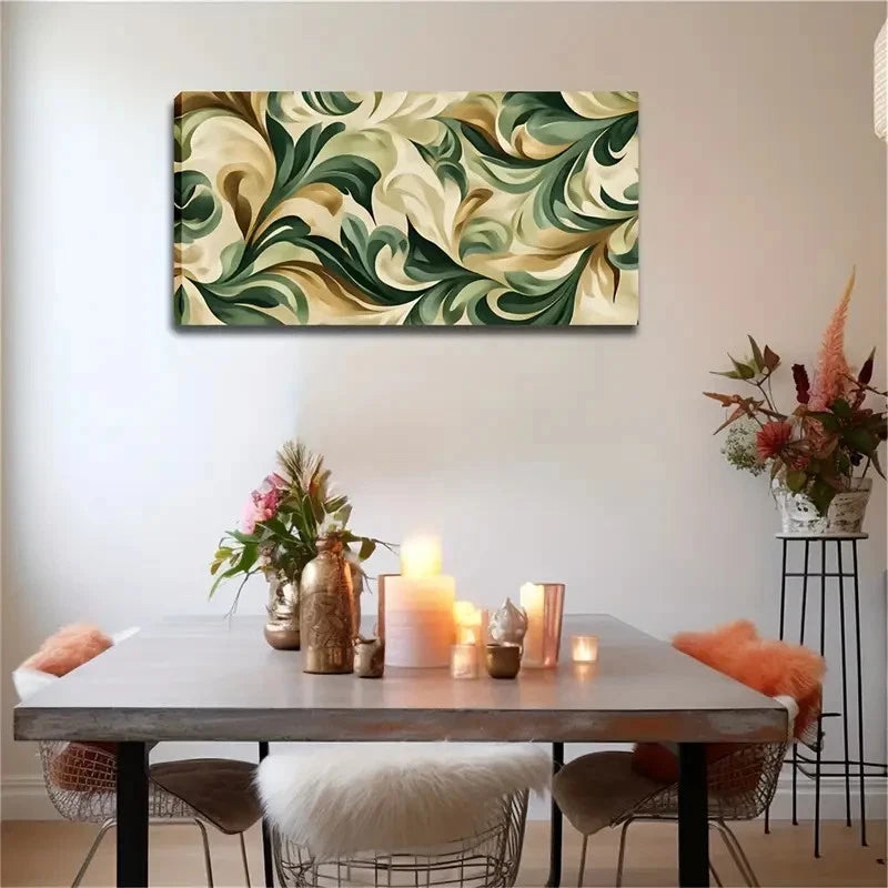 Leaf Shape Is Smooth Curve Wall Art Canvas Office Home Room Framed 120x60cm