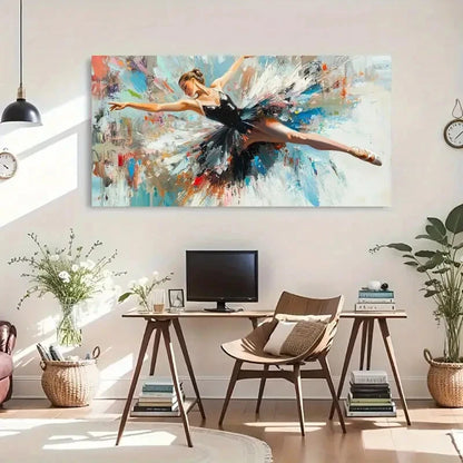 Ballet Dancer Decorative Wall Art Canvas Office Home Room Framed 120x60cm - Bella Home Decor