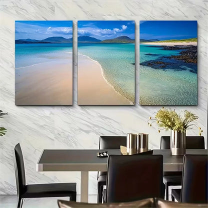 3pcs Isle of Harris Travel Metal Print Ready to Hang Art