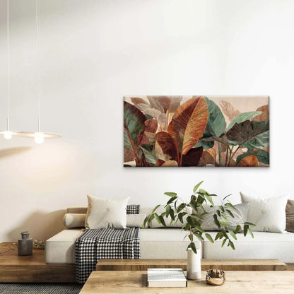 Tropical Theme, Dreamy Leaf Wall Art Canvas Office Home Room Framed 120x60cm - Bella Home Decor