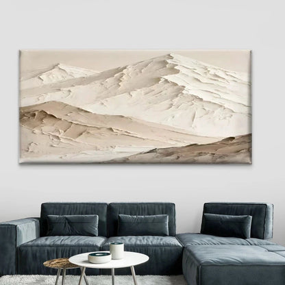Minimalist Beige Mountain Wall Art Canvas Office Home Room Framed 120x60cm