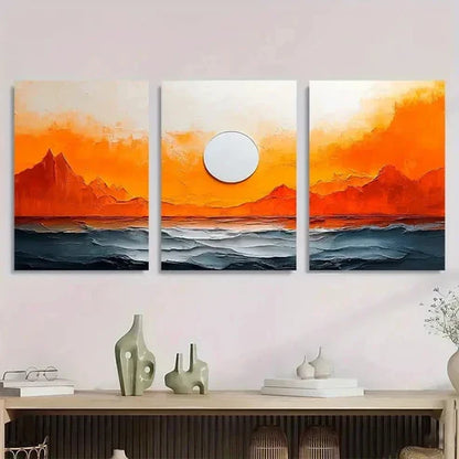 3pcs White Texture Minimalist Abstract Wall Art Canvas Unframed - High Quality Print 100% Australian Made Wall Canvas