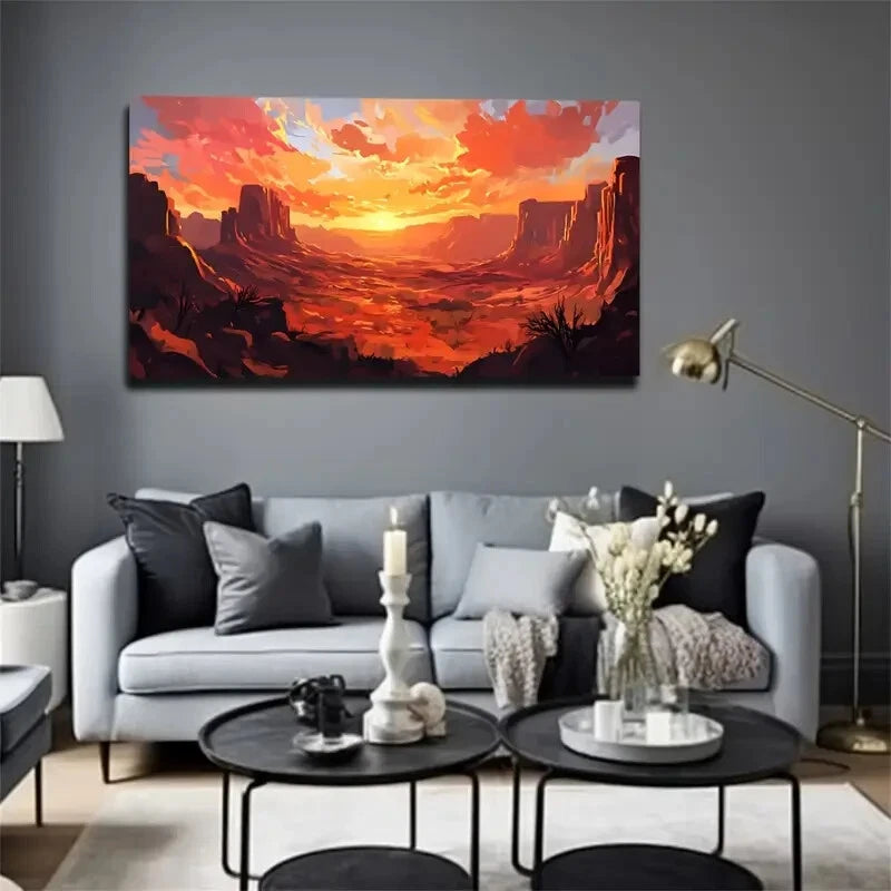 The Desert Is Dotted with Dead Wall Art Canvas Office Home Room Framed 120x60cm - Bella Home Decor