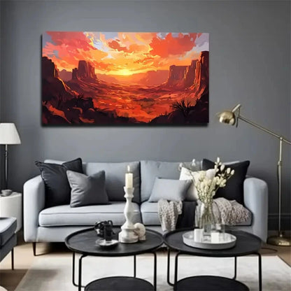 The Desert Is Dotted with Dead Wall Art Canvas Office Home Room Framed 120x60cm - Bella Home Decor