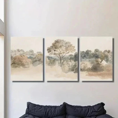 3pcs Antique Rural Nature Landscape Wall Art Canvas Unframed - High Quality Print 100% Australian Made Wall Canvas - Bella Home Decor