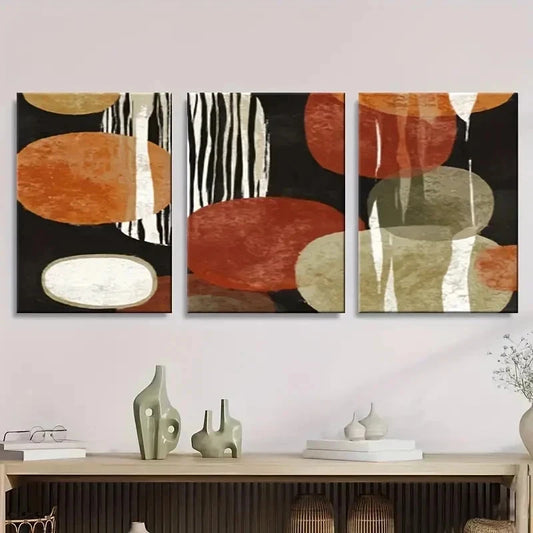 3pcs Modern Abstract Canvas Wall Art Set Canvas Framed 40x60cm - High Quality Print 100% Australian Made Wall Canvas Ready to Hang