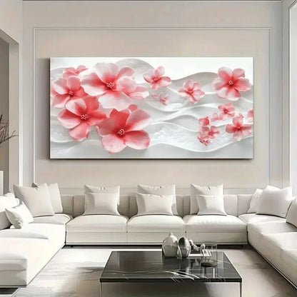 Three-Dimensional Pink Peach Wall Art Canvas Office Home Room Framed 120x60cm