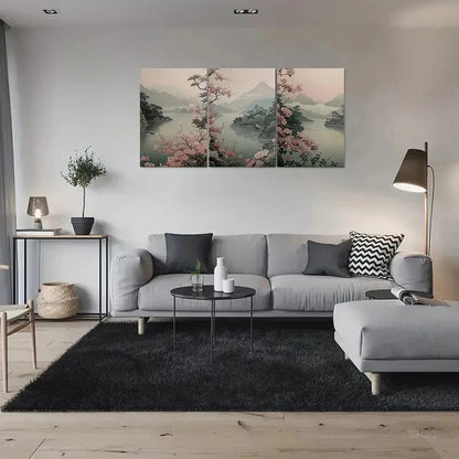 3pcs Cherry Blossom Serenity Pink Sakura Metal Print Ready to Hang Art - Bella Home Decor