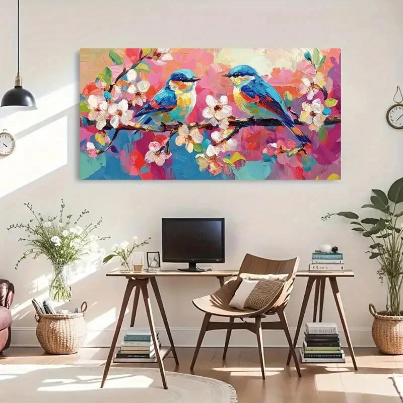 Cartoon Dancers Vibrant Spring Wall Art Canvas Office Home Room Framed 120x60cm - Bella Home Decor