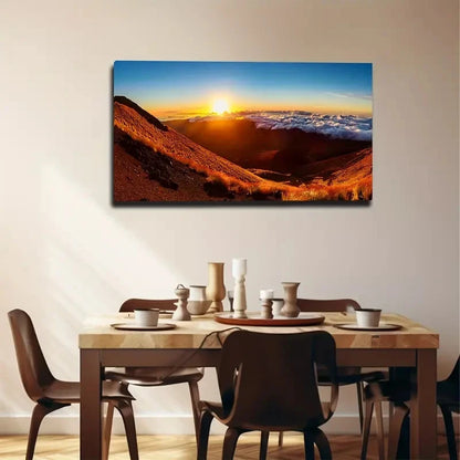 Magnificent Sunrise Wall Art Canvas Office Home Room Framed 120x60cm