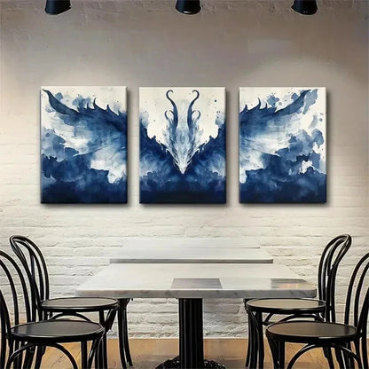 3pcs Fierce Dragon Fantasy Abstract Perfect Wall Art Set Canvas Framed 40x60cm - High Quality Print 100% Australian Made Wall Canvas Ready to Hang - Bella Home Decor
