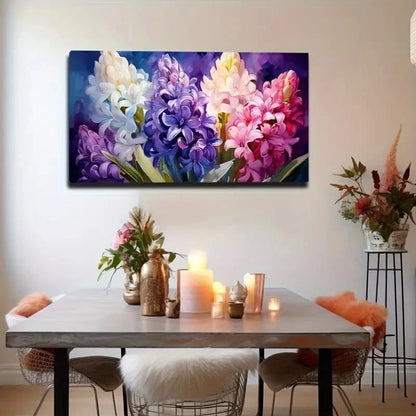 Colorful Lilac Blossom Modern Wall Art Canvas Office Home Room Framed 120x60cm