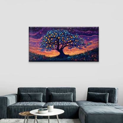 Fantacy Tree Beauty Sky Sunset Wall Art Canvas Office Home Room Framed 120x60cm