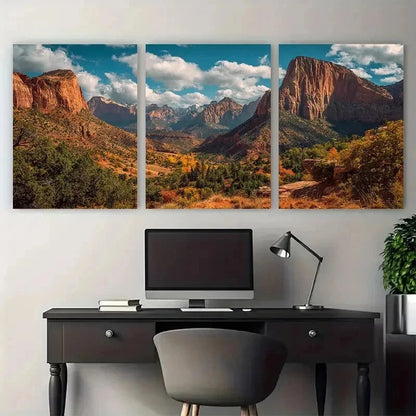 3pcs Utah Travel Decor Scenic Home Perfect Wall Art Set Canvas Framed 50x70cm - High Quality Print 100% Australian Made Wall Canvas Ready to Hang