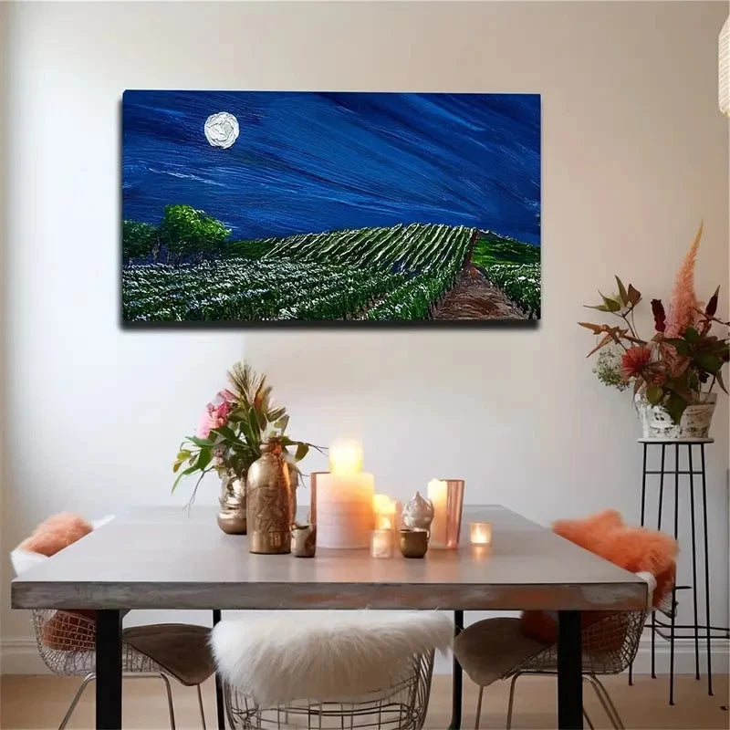 Bohemian Style Vineyard Wall Art Canvas Office Home Room Framed 120x60cm