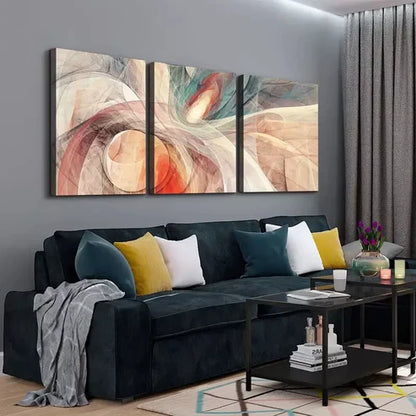 3pcs Color Abstract Canvas Framed 60X90cm - High Quality Print 100% Australian Made Wall Canvas Ready to Hang - Bella Home Decor