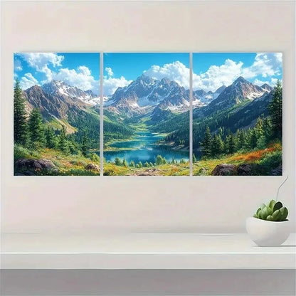 3pcs North Cascades Gorge National Park Metal Print Ready to Hang Art - Bella Home Decor