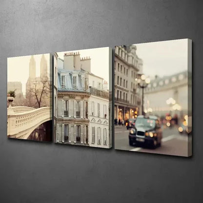 3pcs London Cars and City Bow Bridge Wall Art Canvas Unframed - High Quality Print 100% Australian Made Wall Canvas