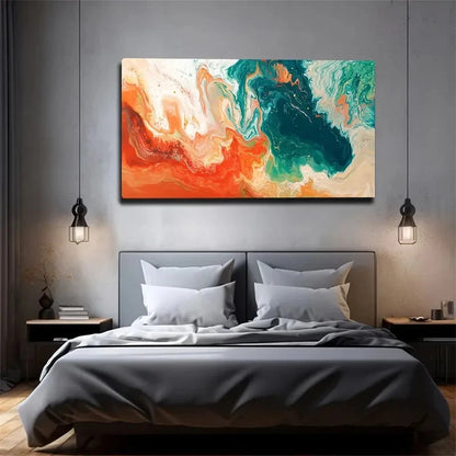 Bohemian Style Abstract Wall Art canvas office home room framed 120x60cm - Bella Home Decor