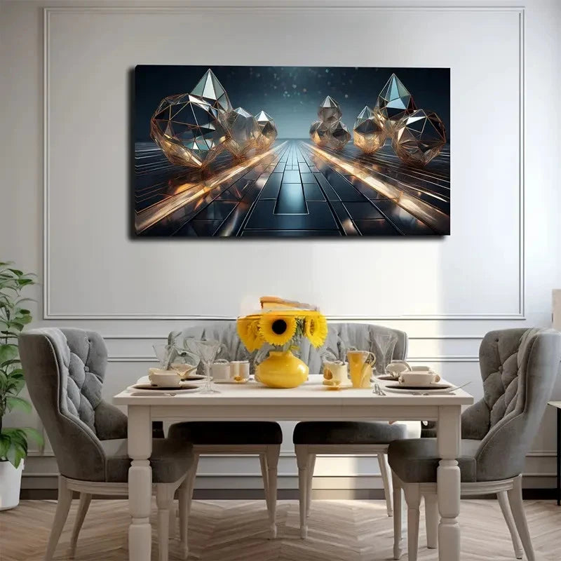 Science Fiction Scene Wall Art Canvas Office Home Room Framed 120x60cm