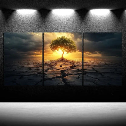 3pcs A Plant with Great Vitality Metal Print Ready to Hang Art - Bella Home Decor