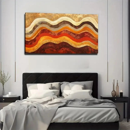 Abstract Corrugated Perfect Wall Art Canvas Office Home Room Framed 120x60cm