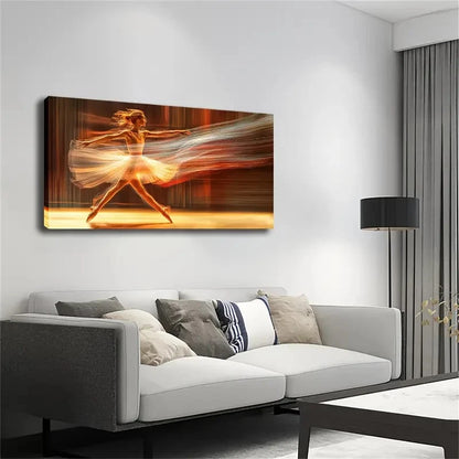 Dynamic Motion Blur Vibrant Wall Art Canvas Office Home Room Framed 120x60cm