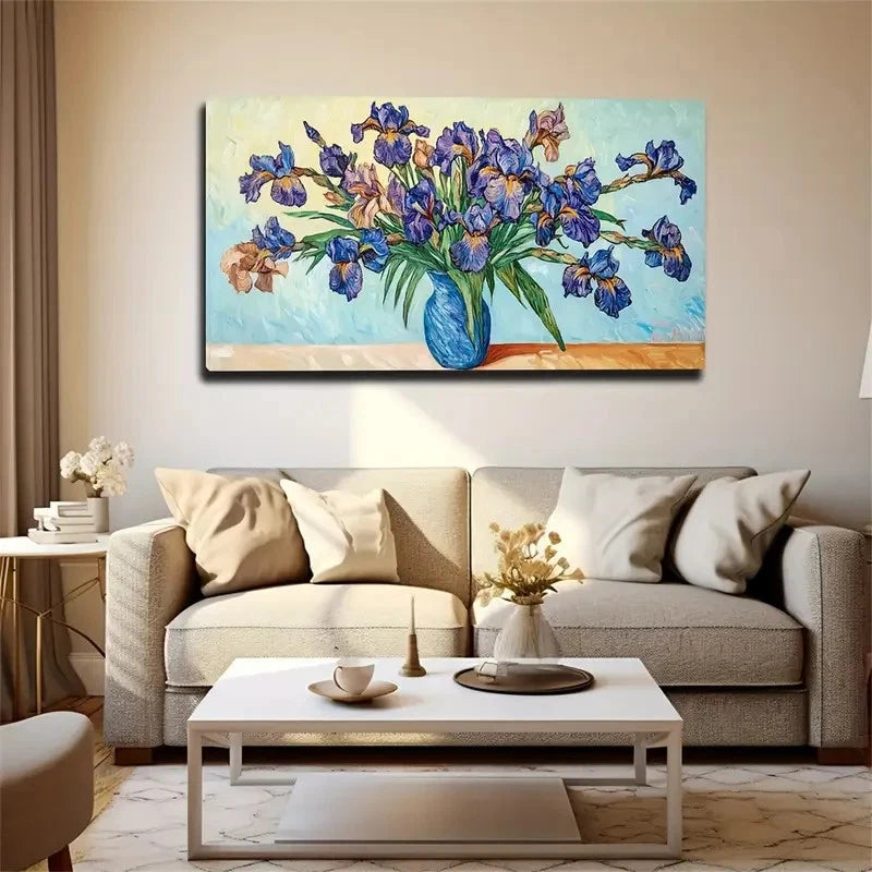 Modern Bohemian Floral Spray Wall Art Canvas Office Home Room Framed 120x60cm