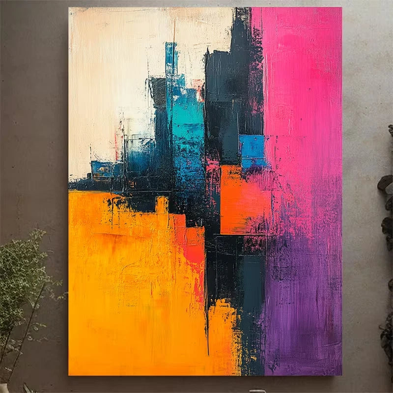 Abstract Expressionist Painting Metal Print Ready to Hang