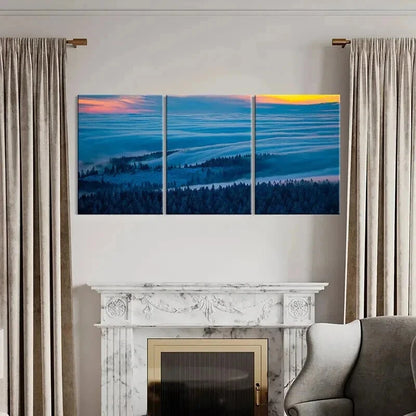 3pcs Serene Forest & Sunset Landscape  Wall Art Set Canvas Framed 60x90cm - High Quality Print 100% Australian Made Wall Canvas Ready to Hang - Bella Home Decor