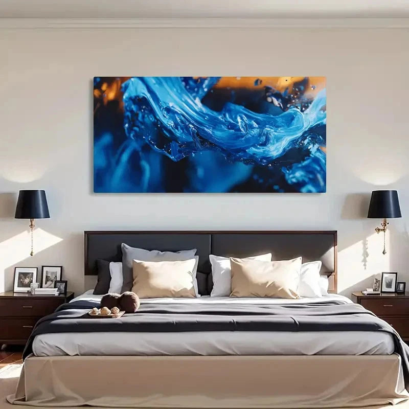 Modern Abstract Vividness Swirl Wall Art Canvas Office Home Room Framed 120x60cm