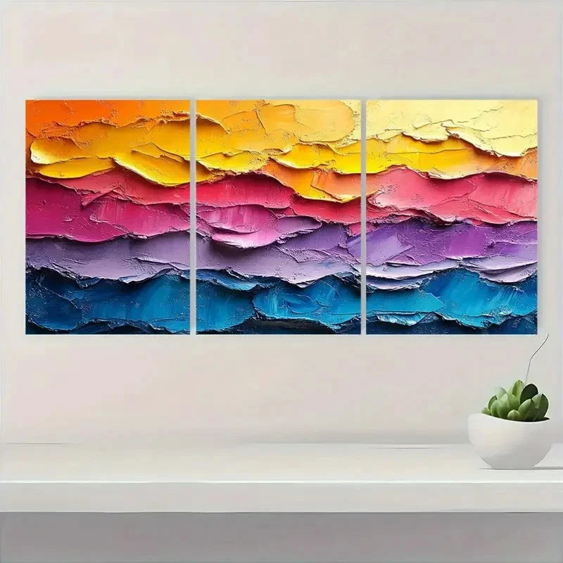 3pcs Small Landscape Sea Ocean SO   Wall Art Set Canvas Framed 60x90cm - High Quality Print 100% Australian Made Wall Canvas Ready to Hang