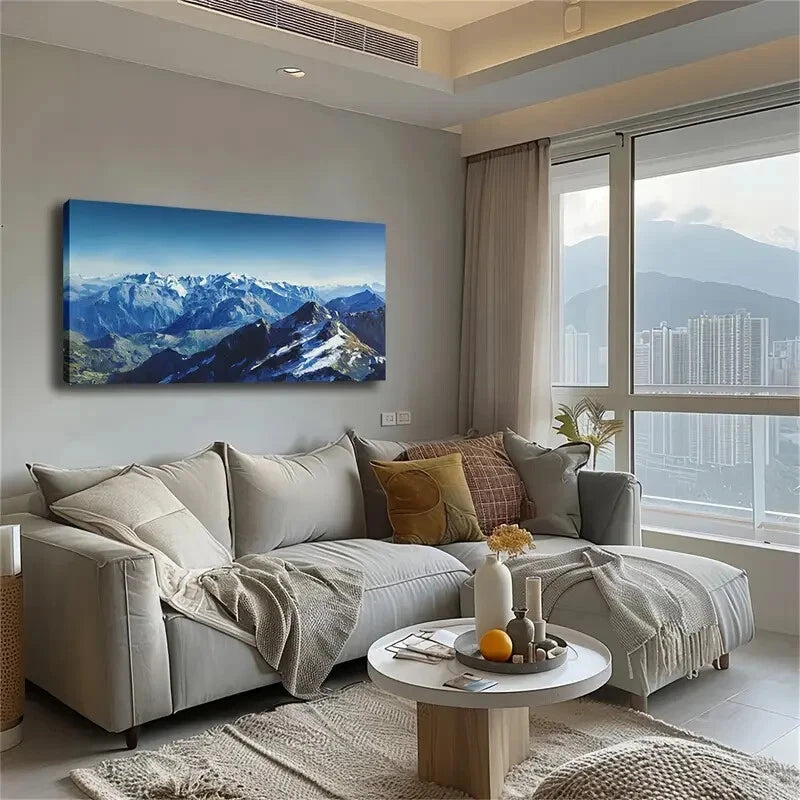 Big Blue Sky and Massive Wall Art Canvas Office Home Room Framed 120x60cm - Bella Home Decor