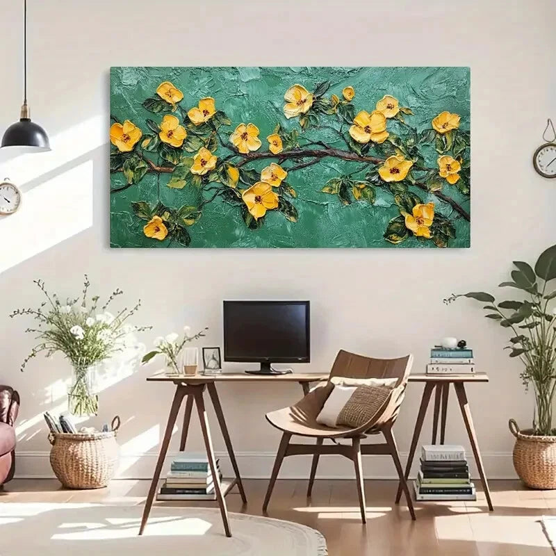 Abstract Composition Nature Wall Art Canvas Office Home Room Framed 120x60cm - Bella Home Decor