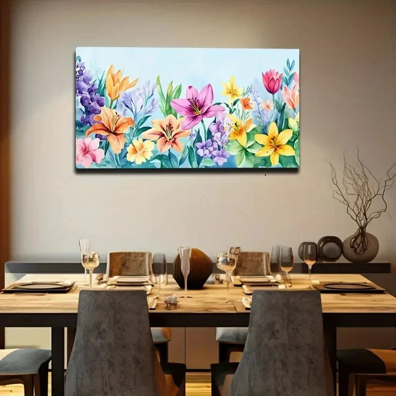 Various Flower Shapes Suitable Wall Art Canvas Office Home Room Framed 120x60cm