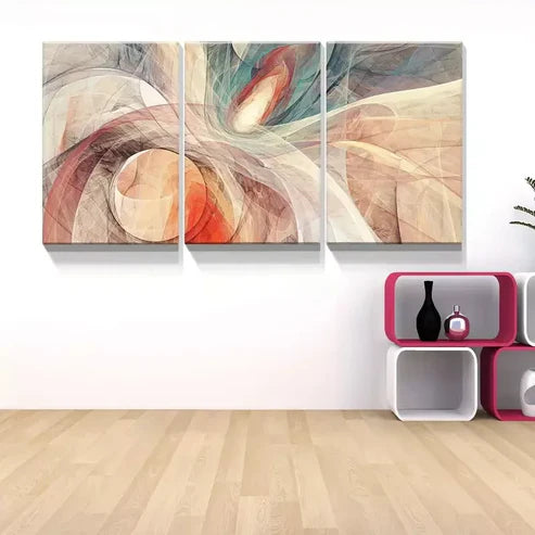 3pcs Color Abstract Canvas Framed 60X90cm - High Quality Print 100% Australian Made Wall Canvas Ready to Hang - Bella Home Decor