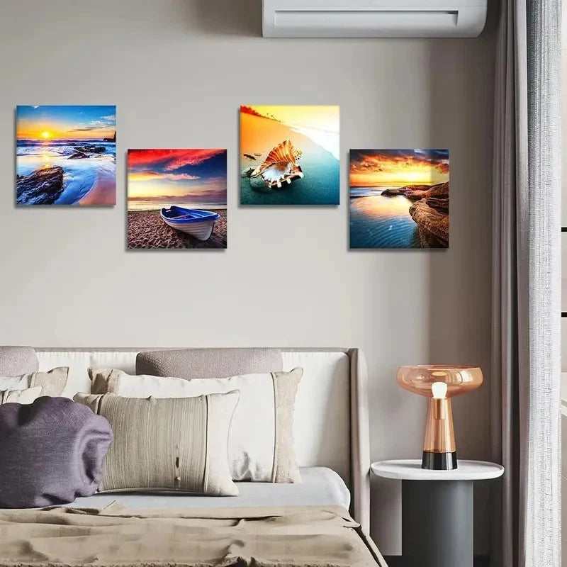 4pcs Canvas Prints Wall Art Canvas Framed