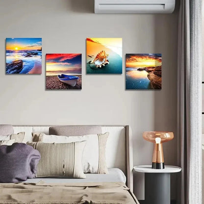 4pcs Canvas Prints Wall Art Canvas Framed