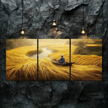 3pcs Stunning Autumn Scenery Nature Perfect Wall Art Canvas Unframed - High Quality Print 100% Australian Made Wall Canvas