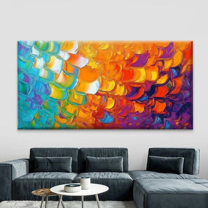 Abstract Multicolor Palette Wall Art Canvas Office Home Room Framed 120x60cm
