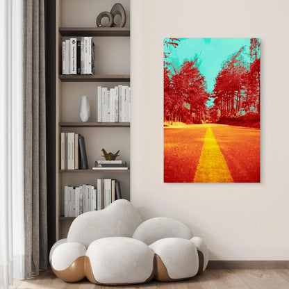 Bright Pop Park Landscape 40x60cm Metal Print Ready to Hang