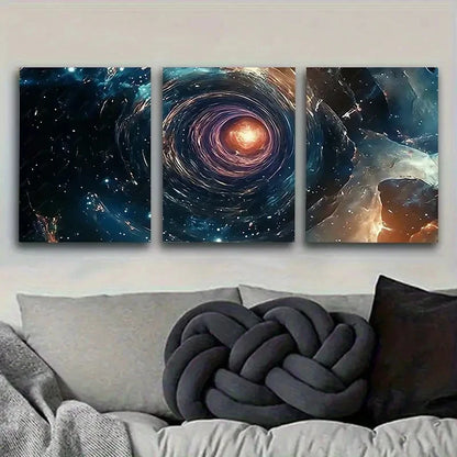 3pcs Cosmic for galaxy And Starfield Wall Art Set Canvas Framed 40x60cm - High Quality Print 100% Australian Made Wall Canvas Ready to Hang - Bella Home Decor